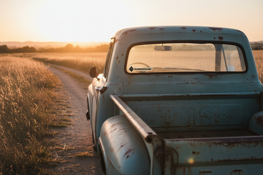 Bubble-free Sticker 1 on pickup truck